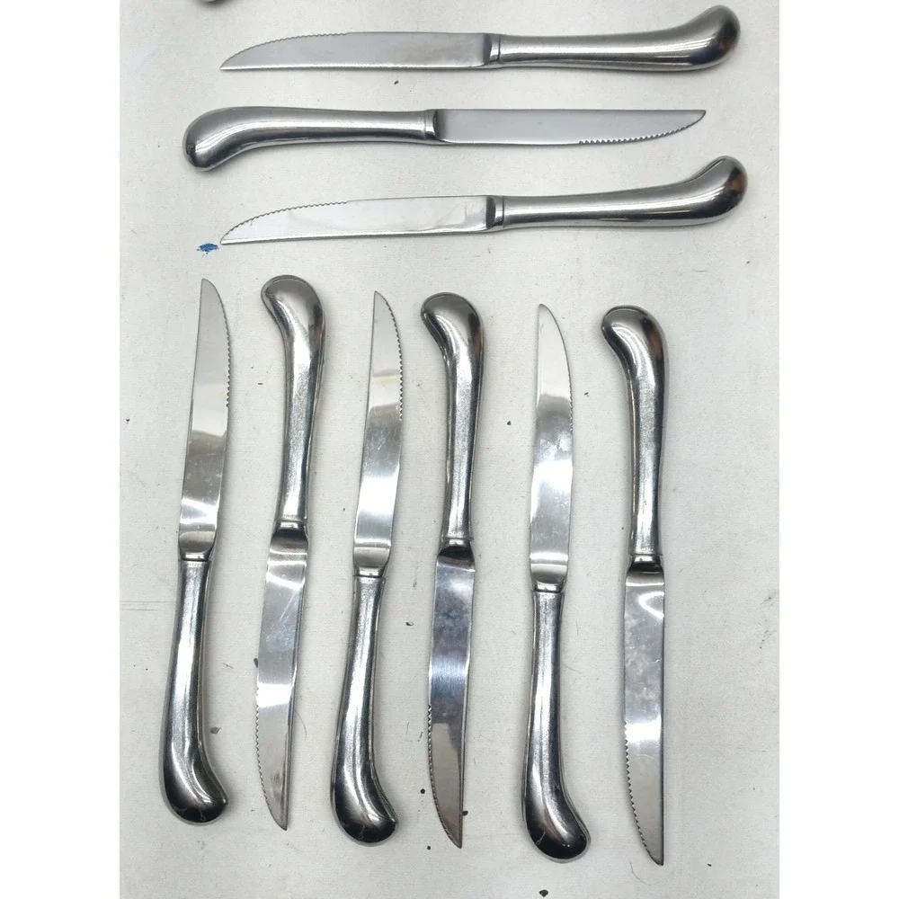 KOREAN PISTOL‎ HANDLED Stainless Steel Steak Knives 9.5